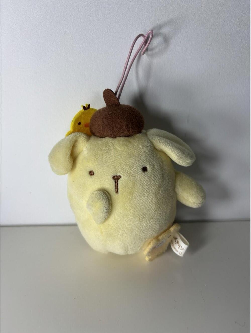 Eikoh Sanrio Characters Pompompurin Pudding Dog  Plush Doll Mascot Keychain
